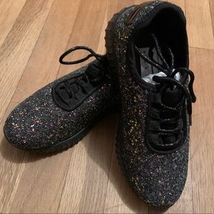 COPY - NWT Black Glitter Shoes